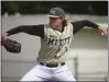  ?? NHAT V. MEYER — STAFF PHOTOGRAPH­ER ?? Mitty's Luka Pintar pitched a three-hit shutout against Serra in the Central Coast Section Division II semifinals.