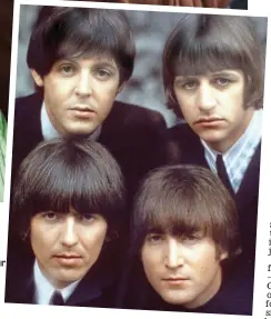  ??  ?? Coiffed: The Fab Four in moptop splendour