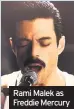  ??  ?? Rami Malek as Freddie Mercury
