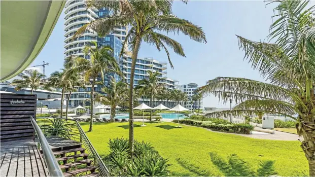  ?? ?? A spacious two-bedroom apartment in The Pearls, Umhlanga, presenting an exclusive investment opportunit­y, will go under PVA’s hammer at month-end.