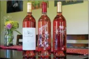  ?? PHOTO BY EMILY RYAN ?? Find these rosé wines at Penns Woods Winery.