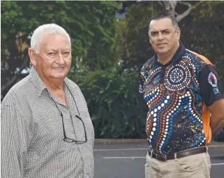  ?? Picture: Bev Lacey ?? LONG ROAD: Teaching young offenders to respect themselves and society are Uncle Colin Jones (left) and Charlie Rowe.