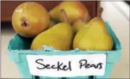  ?? PHOTO BY EMILY RYAN ?? Though small in size, Seckel pears are big on sweetness.