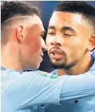  ??  ?? City goal hero Gabriel Jesus