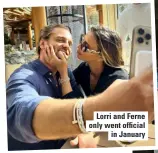 ?? ?? Lorri and Ferne only went official in January