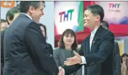  ?? MEHMET KAMAN / GETTY IMAGES ?? German Vice-Chancellor Sigmar Gabriel welcomes Jack Ma, the founder and executive chairman of Chinese e-commerce company Alibaba Group, during the opening of the CeBIT technology fair in Hanover in March 2015.