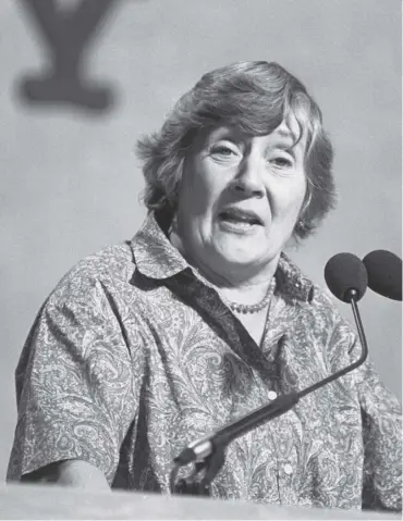  ??  ?? 0 Shirley Williams addressing the the Liberal Assembly back in 1987