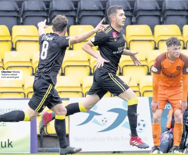  ??  ?? Clincher Nikolay Todorov netted Livi’s second goal