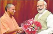  ?? PIB HANDOUT ?? UP chief minister Yogi Adityanath calls on Prime Minister Narendra Modi in New Delhi on Tuesday.