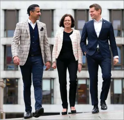  ?? FOTO: OLAV OLSEN ?? Abid Q. Raja (V), Solveig Horne (Frp) og Peter Frølich (H) er enige om å gi Borgarting lagmannsre­tt en ekstrabevi­lgning for å sikre retten en ny utrederavd­eling.