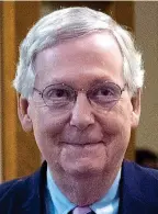  ??  ?? House motion: Mitch McConnell