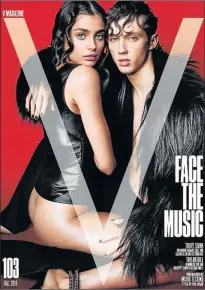  ?? Picture: INSTAGRAM ?? MAKING WAVES: Troye Sivan on V magazine with model Taylor Hill