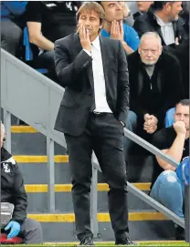  ?? Picture: REUTERS ?? INJURY WOES MOUNT: Chelsea manager Antonio Conte looks dejected during Chelsea’s Premier League match against Crystal Palace at the weekend, which ended in defeat for the Blues