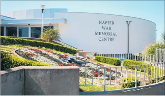  ?? PHOTO / FILE ?? The Marine Parade floral clock, which was gifted to Napier in 1955, passes the time of day ahead of a move a few metres away as part of the Napier War Memorial Restoratio­n.