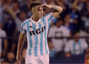  ??  ?? Lautaro Martinez, 20 anni, è cresciuto nel Racing. Con l’Argentina U20 ha segnato 7 gol in 11 gare