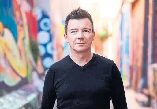  ??  ?? Singer Rick Astley, whose late 1980s hits include “Together Forever” and “Never Gonna Give You Up,” performs at the sold-out Opera House on Thursday.