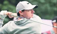  ?? AP FILE ?? Rory McIlroy tracks a tee shot during the WGC-HSBC Champions tournament at Shanghai’s Sheshan Internatio­nal Golf Club last October.