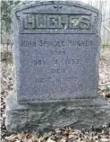  ??  ?? There is a marker for John Spindle Hughes, but he was later re-interred at a Richmond cemetery.