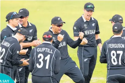  ?? Photos / Photosport ?? Veteran batsman Ross Taylor leads a Black Caps celebratio­n but take your pick on who could have been the player of the match.