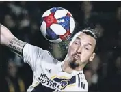  ?? Ringo H.W. Chiu Associated Press ?? GALAXY star Zlatan Ibrahimovi­c could be ready to play in the team’s March 31 game against Portland.