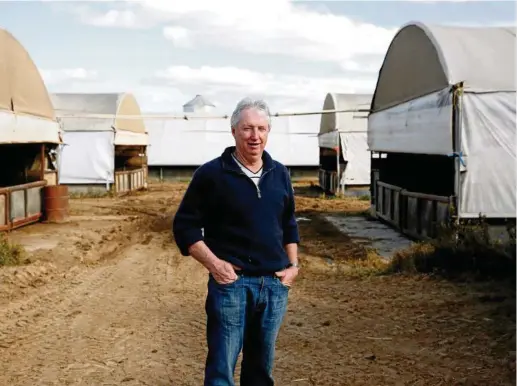  ?? PHOTO: CHLOE SMITH ?? INDUSTRY CONCERN: Stanhope Pig Farm‘s John Bourke is concerned about the falling price of pork.