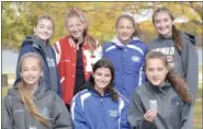  ?? ?? All-Macomb County Third team: Front, from left, Elizabeth Ambroggio, Regina; Shelby Stabile, L’Anse
Creuse, and Remi Flanz, Fraser. Back, from left, Lidia Clancy, Dakota; Gracie Youngblood, Romeo; Charlotte Long, Eisenhower, and Olivia Purdy, Romeo.