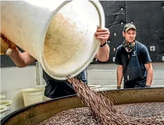  ?? STUFF ?? Left: Brew Group, which owns Bell Tea, Jed’s Coffee, Gravity and Hummingbir­d Coffee, is now Dutch-owned. Above: Michael Barker sold 85 per cent of Barker Fruit Processors to French food giant Andros Group for $27 million.