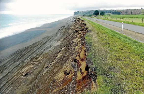  ?? SUPPLIED ?? Conway Flat Rd in Hurunui was badly eroded in the November 2016 earthquake.