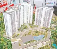  ??  ?? MODEL bangunan Bukit Bantayan Residences.