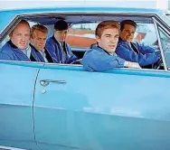  ?? ?? The Beach Boys go for a cruise in a rare photo from “The Beach Boys” book, the only official compilatio­n from the band.