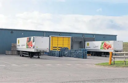  ??  ?? Supermarke­t Morrisons’ potato packaging site at Clayholes Farm on Balmachie road near Carnoustie has been dealt a jobs blow. Picture: Gareth Jennings