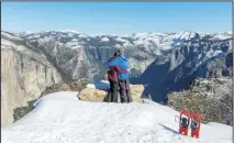  ?? ?? Nothing can compete with sharing a breathtaki­ng view with someone you love. A winter hike to Dewey Point provides just that. Photo: Kim Lawson