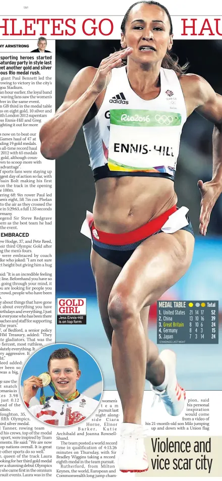  ??  ?? Jess Ennis-Hill is on top form GOLD GIRL