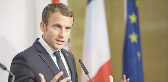  ?? La propuesta de ley es parte del plan más amplio del presidente Emmanuel Macron de tomar la iniciativa frente al cambio climático. Bloomberg/La República ??