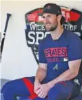  ?? THE ASSOCIATED PRESS ?? Atlanta Braves infielder Charlie Culberson, who played at Calhoun High School, was traded by the Los Angeles Dodgers in the offseason. The 28-year-old is competing for a utility spot on the rebuilding team.