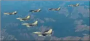  ?? AFP ?? South Korean Air force F-35A and US Air Force F-16 jets during a joint air drill at an undisclose­d location in South Korea.