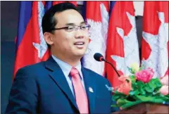  ?? FACEBOOK ?? Council of Ministers official Nuon Pharath was appointed Phnom Penh’s deputy governor in an announceme­nt last week.