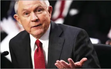  ?? WIN MCNAMEE/GETTY IMAGES/AFP ?? US Attorney General Jeff Sessions testifies before the Senate Intelligen­ce Committee on Capitol Hill on Tuesday in Washington, DC.