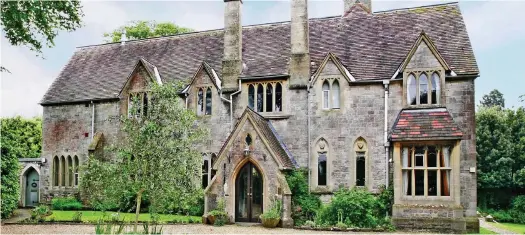  ??  ?? Ecclesiast­ical: The neo-Gothic Old Vicarage in Caldicot, Monmouthsh­ire, is on the market for £850,000 with Fine and Country