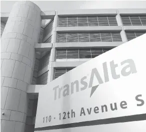  ?? COLLEEN DE NEVE/CALGARY HERALD FILES ?? TransAlta Corp. indicated Friday that it will not proceed with a consolidat­ion of shares that portfolio manager James Hymas characteri­zed in December as a “rotten deal.”