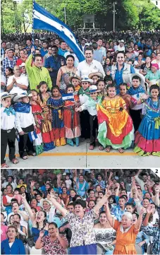  ?? FOTOS: CORTESÍA CASA PRESIDENCI­AL ?? (1) JOH encabezó la entrega de bene.cios de Vida Mejor en Cucuyagua. (2) Pisos, techos y ecoóogones óueron entregados.