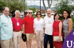  ??  ?? Álvaro Triana, Eduardo Posada, Ricardo Triana, Claudia Triana de Vargas, Germán del Corral, Martha Ortiz y Tania del Corral.