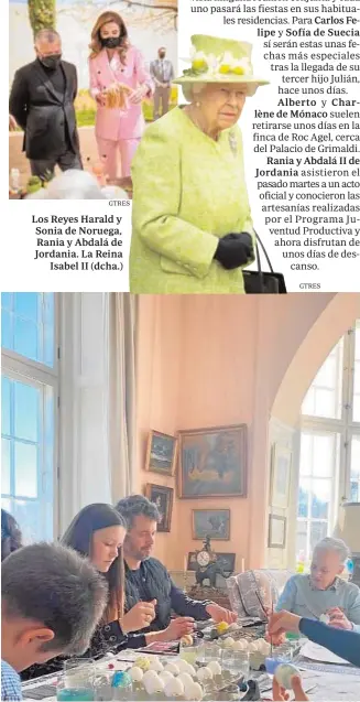  ?? GTRES GTRES ABC ?? La Familia Real danesa se ha reunido en el castillo de Marselisbo­rg. A la derecha, pintando huevos de Pascua
Alberto Charlène de Mónaco