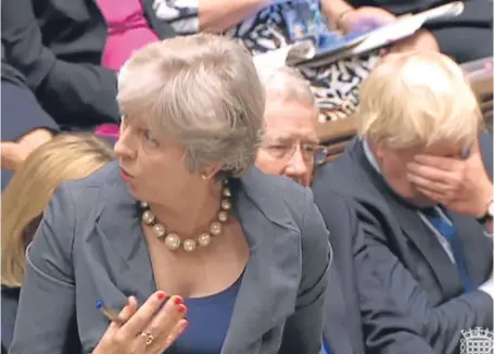  ?? Picture: PA. ?? Prime Minister Theresa May speaks during Prime Minister’s Questions in the House of Commons.