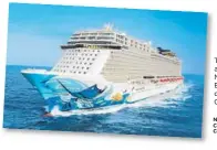  ?? NORWEGIAN CRUISE LINE/ COURTESY ?? The hull artwork for Norwegian Escape was designed by Guy Harvey.