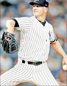  ?? Paul J. Bereswill ?? FEELING SHAKY: New dad J.A. Happ delivers in the Yankees’ 7-4 win over the Red Sox on Sunday. In his first outing since returning from paternity leave, Happ gave up four runs after being staked to a 7-0 lead.