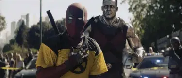  ?? 20TH CENTURY FOX VIA AP ?? This image released by 20th Century Fox shows a scene from Deadpool 2.