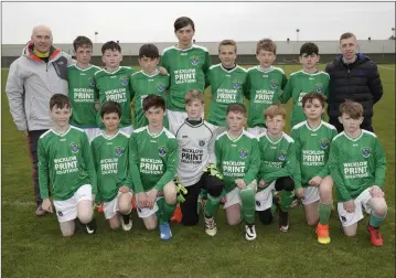  ??  ?? The Wicklow Rovers side who defeated a brave Newtown Juniors team in Woodlands on Sunday.