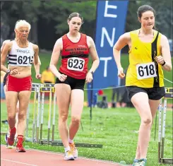  ?? Picture: Barry Goodwin (56699548) ?? M&M’s Katie Stringer (No.623) on her way to victory in the under-20 women’s 3,000m walk