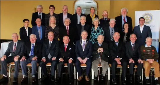  ??  ?? Rotary Members in Wexford at the celebratio­n of the club’s 38th birthday.